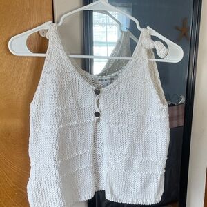 Urban outfitters kimchi blue split front ivory, crochet top
